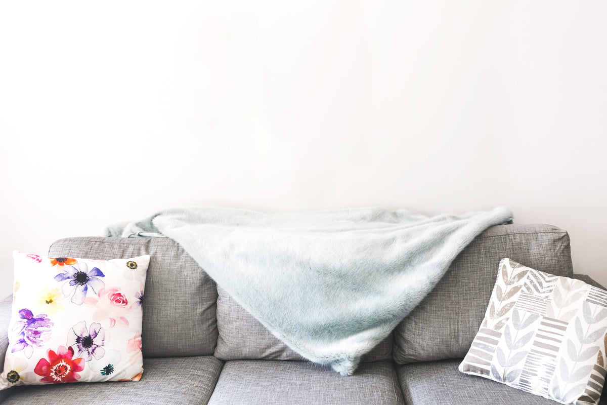 A soft living room sofa